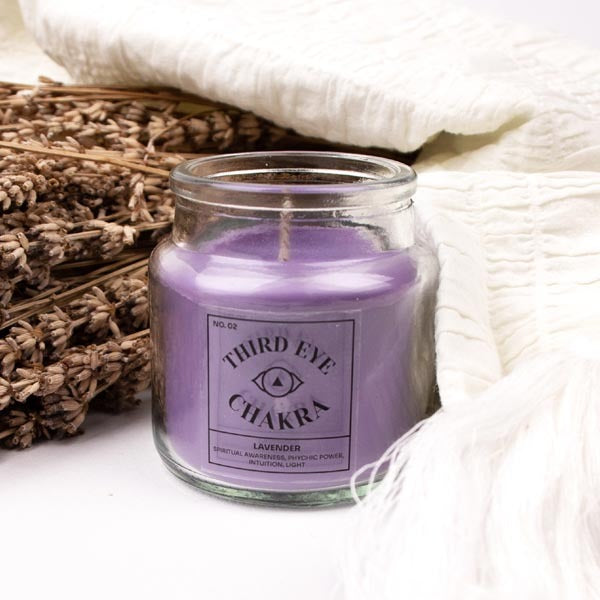 Myga purple Third Eye chakra candle 250g (British brand)