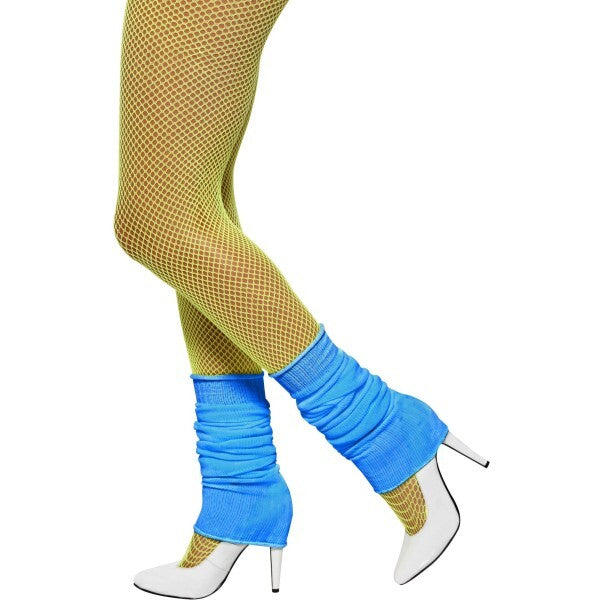 Smiffys legwarmers neon blue, imported from the UK