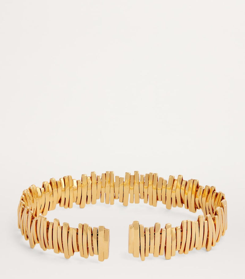 Suzanne Kalan yellow gold jagged bangle, imported from the UK