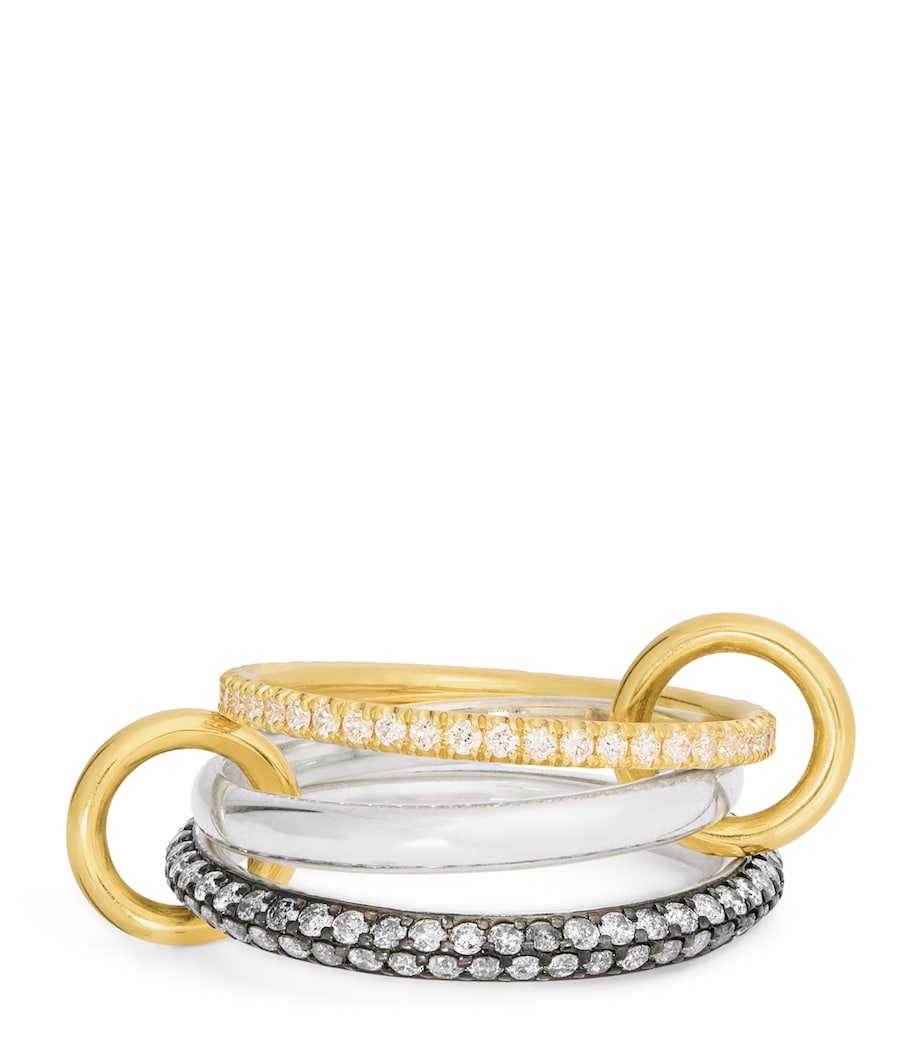 Spinelli Kilcollin mixed gold and diamond Scorpio ring, imported from the UK
