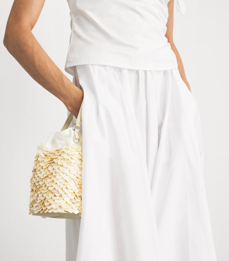 STAUD mini embellished Lila bucket bag 20cm - British product