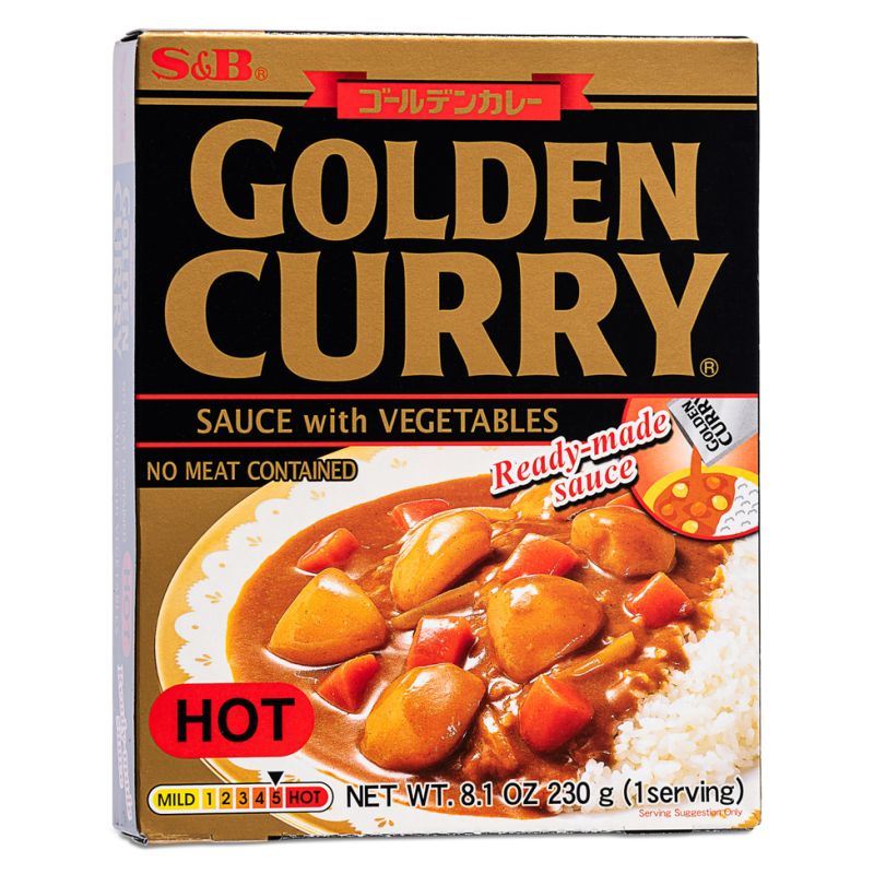 S&B Golden Curry Sauce with Vegetables Hot - British product