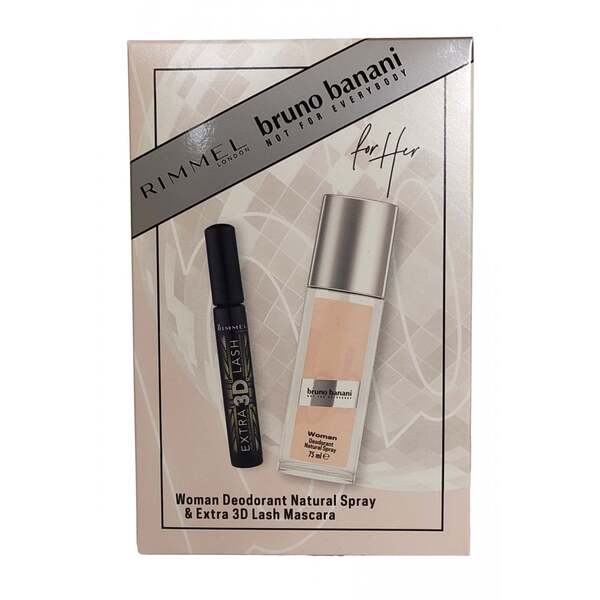 Bruno Banani woman deodorant set with mascara, UK version