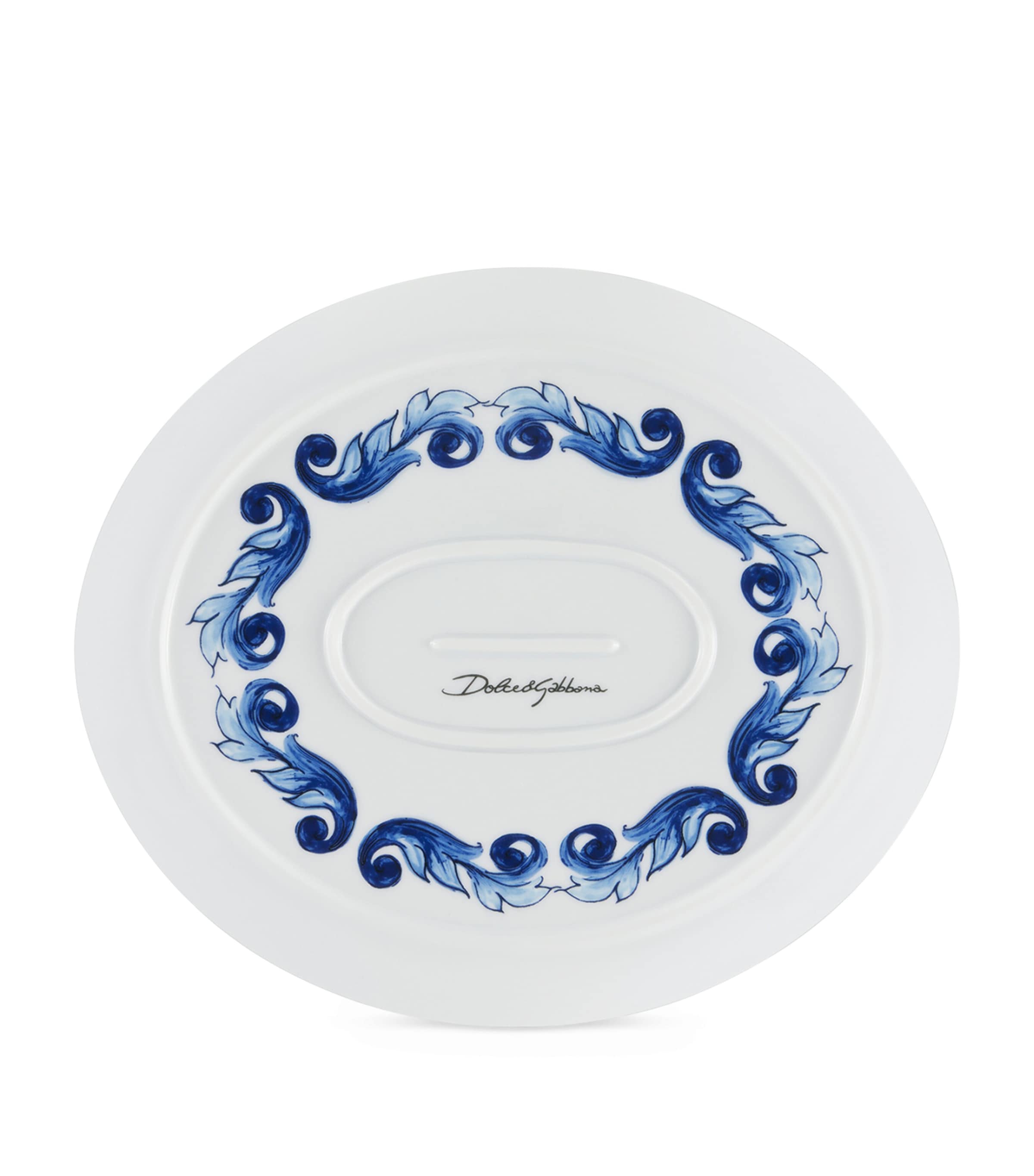 Dolce&Gabbana Casa porcelain serving plate Blu Mediterraneo 45.5cm - British product