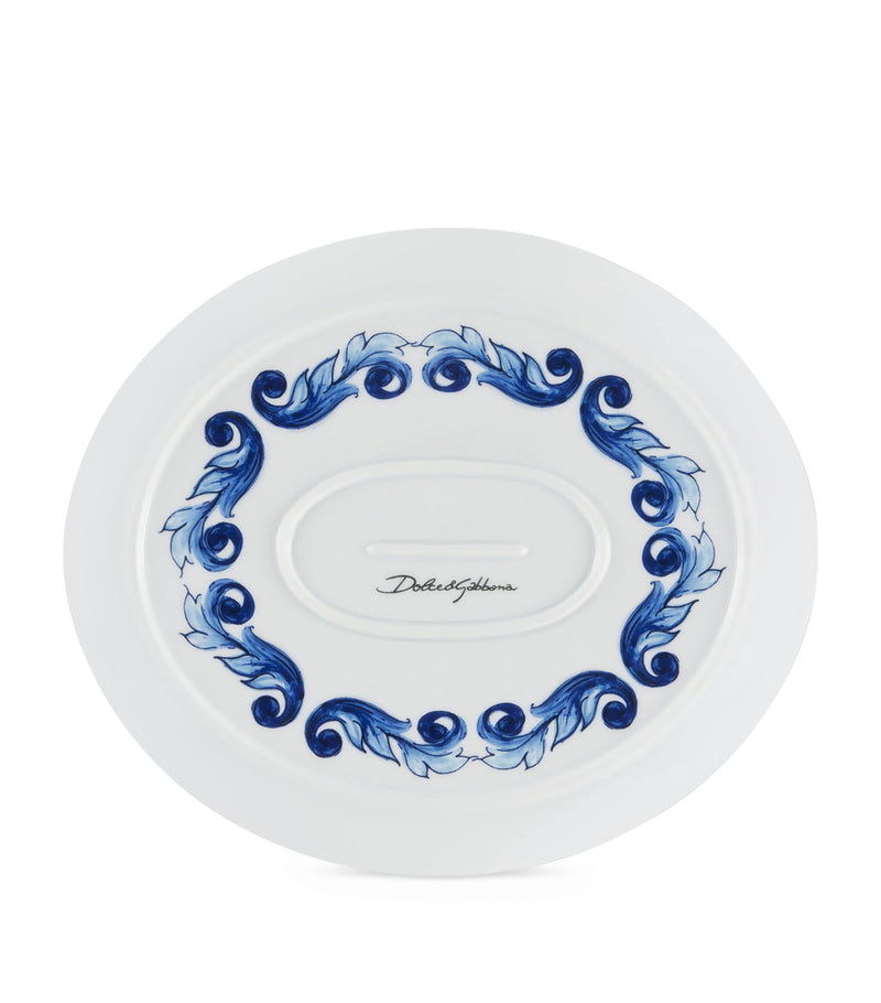Dolce&Gabbana Casa porcelain serving plate Blu Mediterraneo 45.5cm - British product