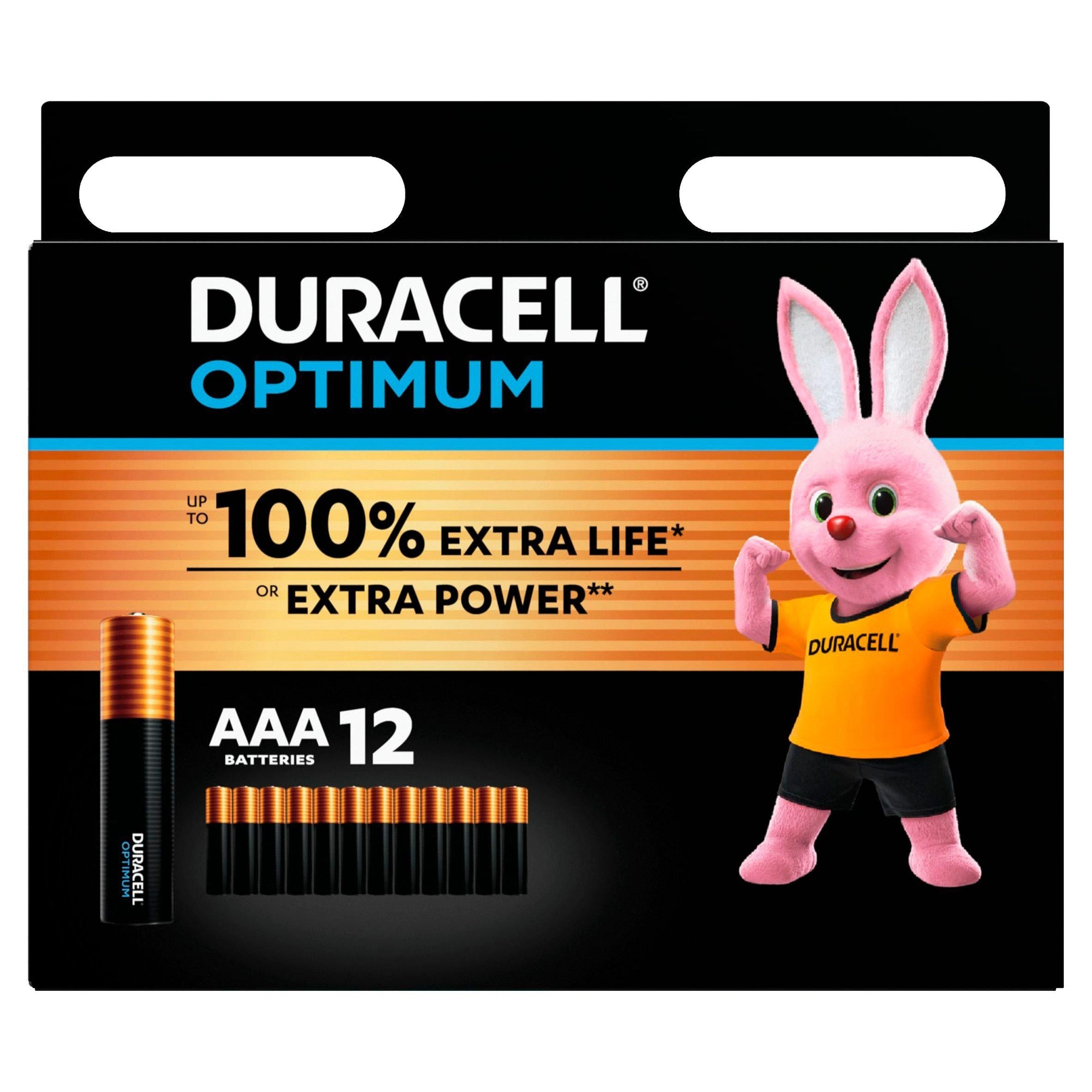 Duracell Optimum AAA Batteries, pack of 12 GOODS Sainsburys   