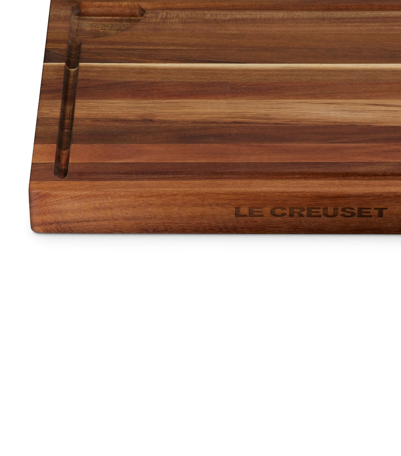 Le Creuset acacia wood chopping and serving board 50cm, UK version