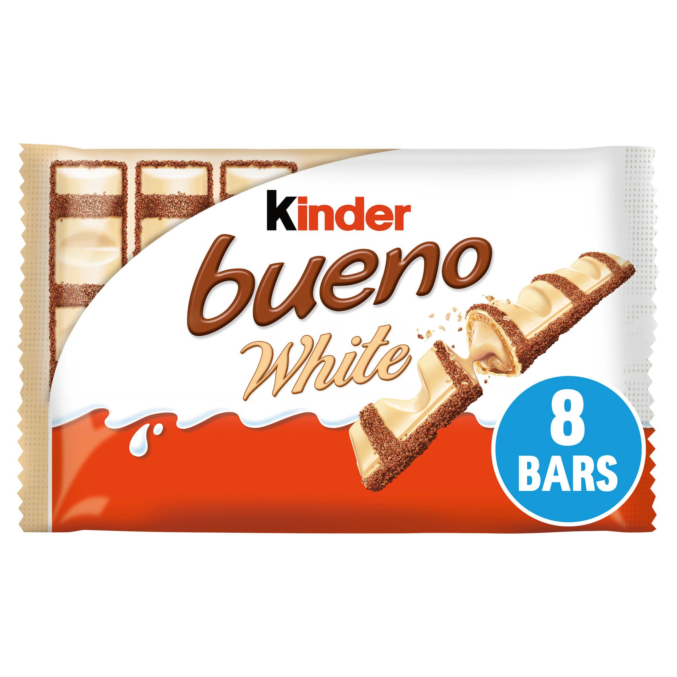 Kinder Bueno White Chocolate & Hazelnuts Bars Multipack 4x39g Multipack chocolate Sainsburys   