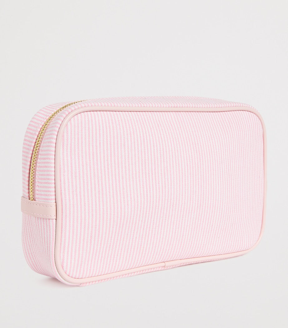 Harrods striped embroidered nursery pouch (British brand)