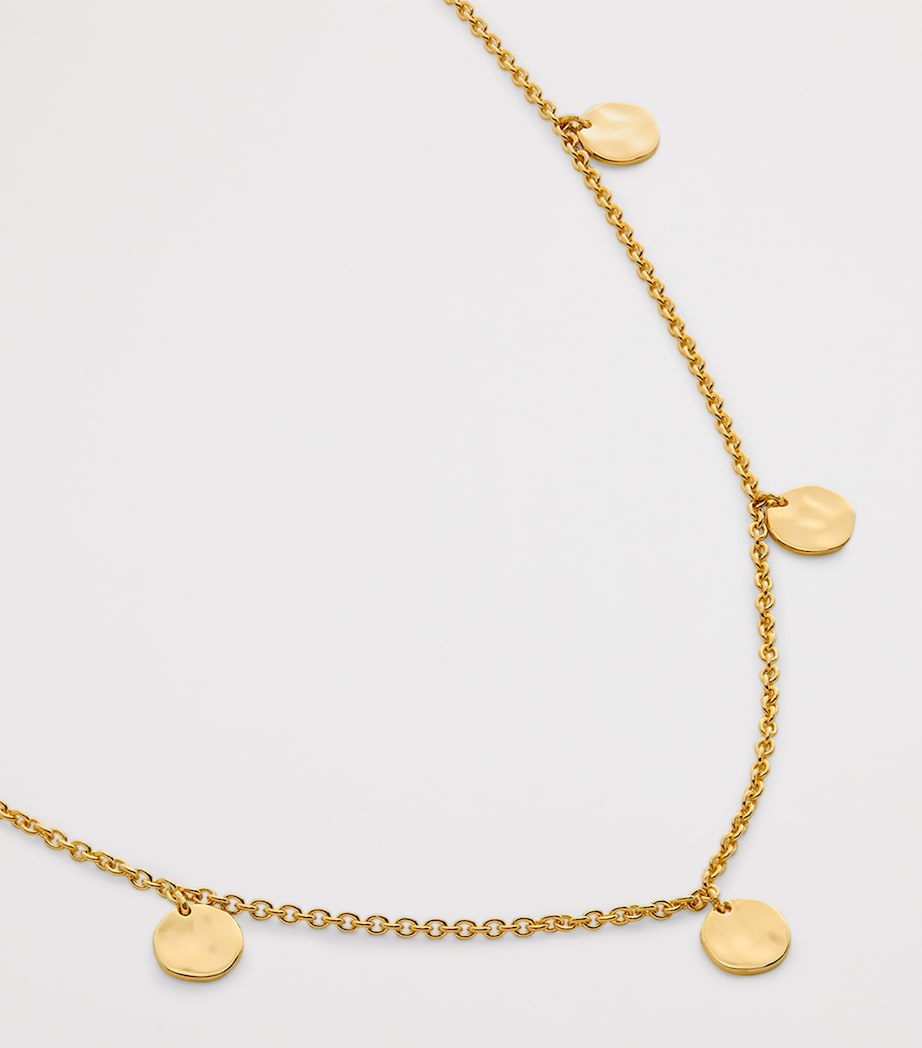 Monica Vinader gold vermeil Siren Muse Station chain necklace, imported from the UK