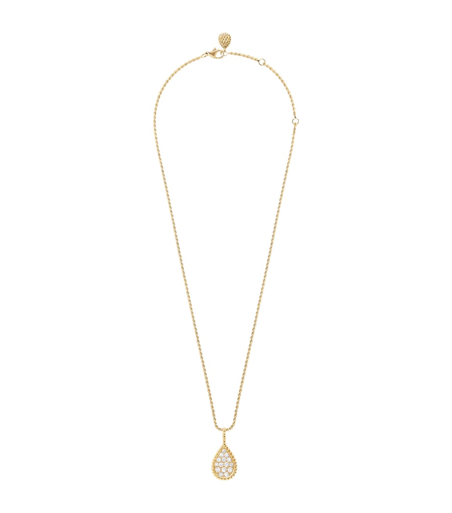 Boucheron Serpent Bohème diamond pendant in yellow gold (British brand)