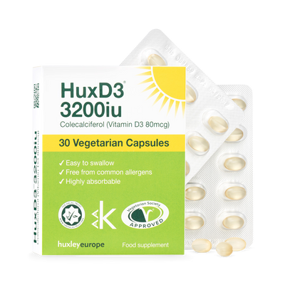 Holland & Barrett HuxD3 Vitamin D3 3200iu Food Supplement 30 Vegan Capsules- Buy online at McGrocer