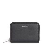 Sandro Paris grained leather zipped wallet, imported from the UK