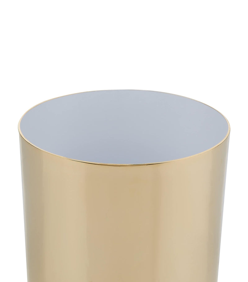 Zodiac mini cylinder bathroom bin with chrome-plated brass and swivel lid (British brand)