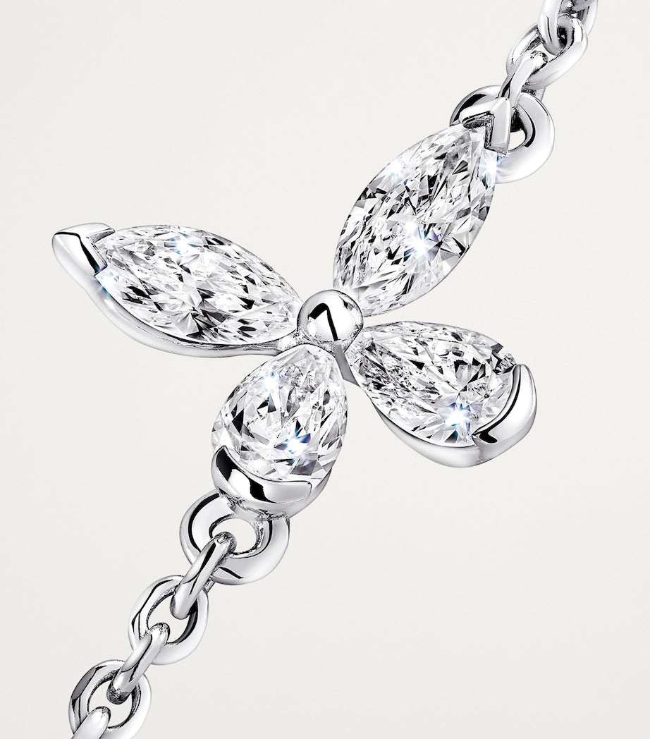 Graff white gold diamond butterfly necklace, UK version