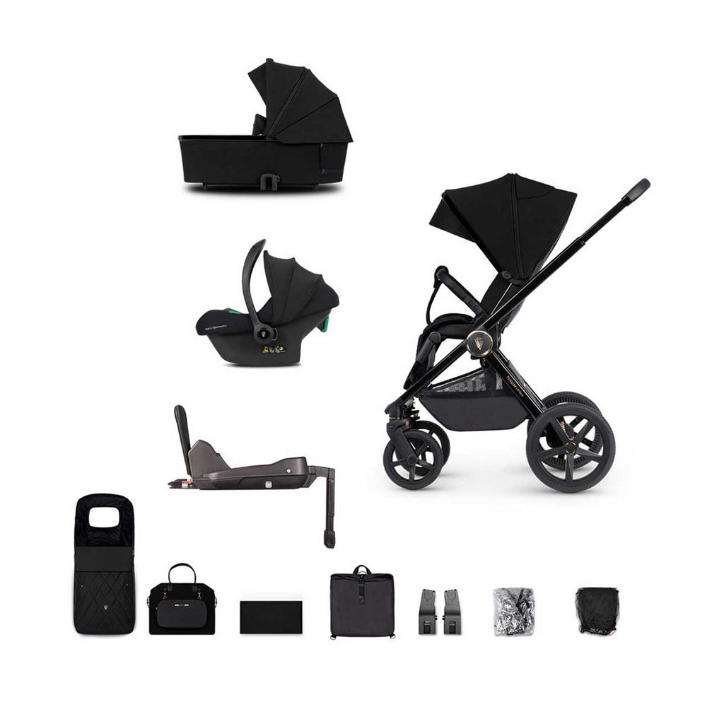 Venicci Upline 3in1 Travel System Plus Base All Black