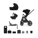 Venicci Upline 3in1 Travel System Plus Base All Black GOODS Boots   