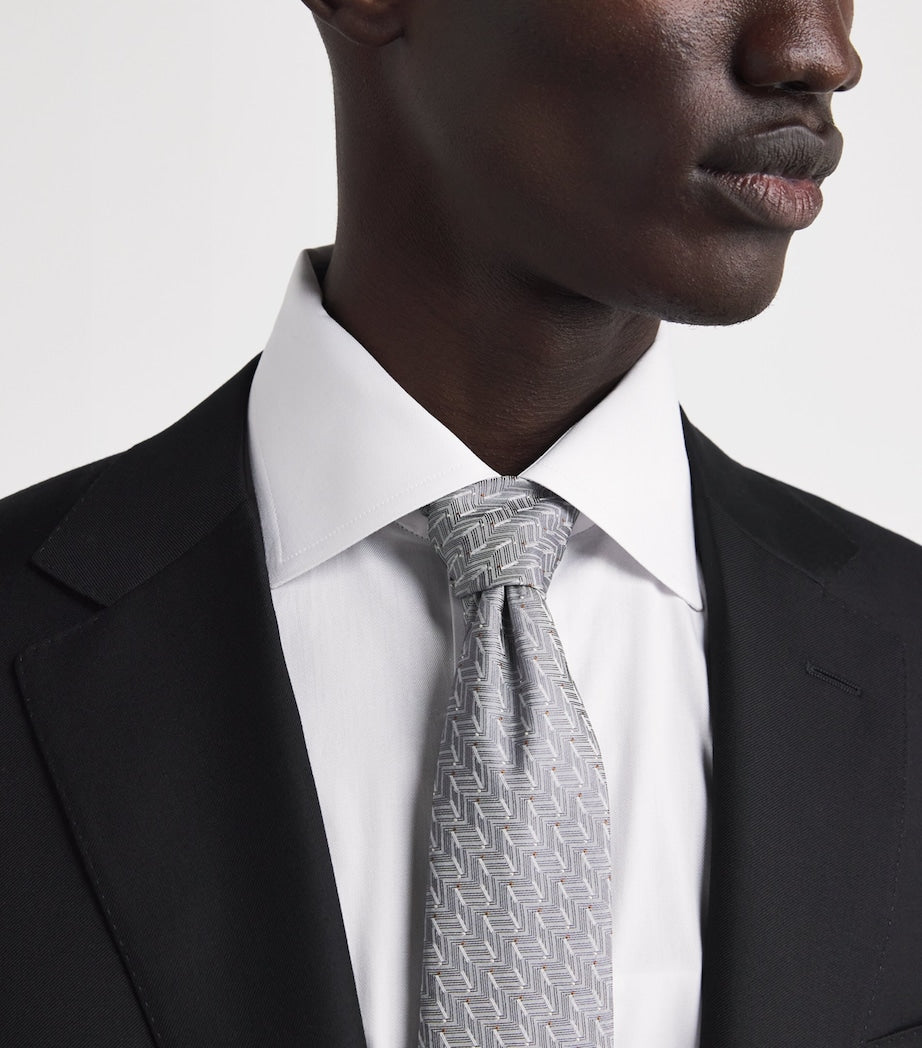 Emporio Armani tie jacquard 8cm width - British product