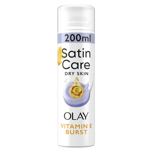Gillette Satin Care with Olay Dry Skin Vitamin E 200ml Suncare & Travel Boots   