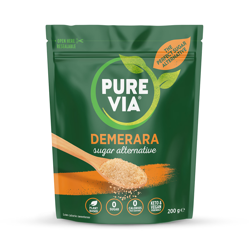 Pure Via Demerara sugar alternative 200g, UK version