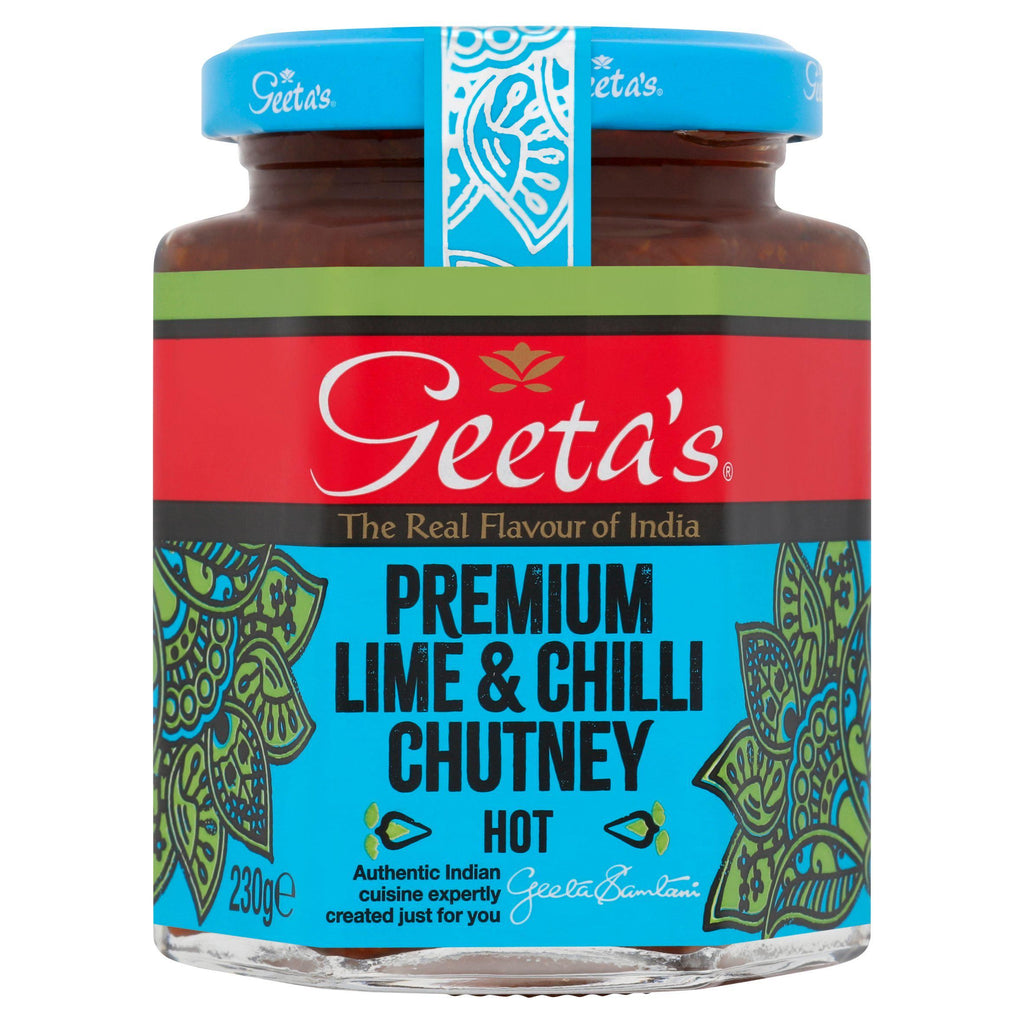 Geeta's Premium Lime & Chilli Chutney Hot 230g