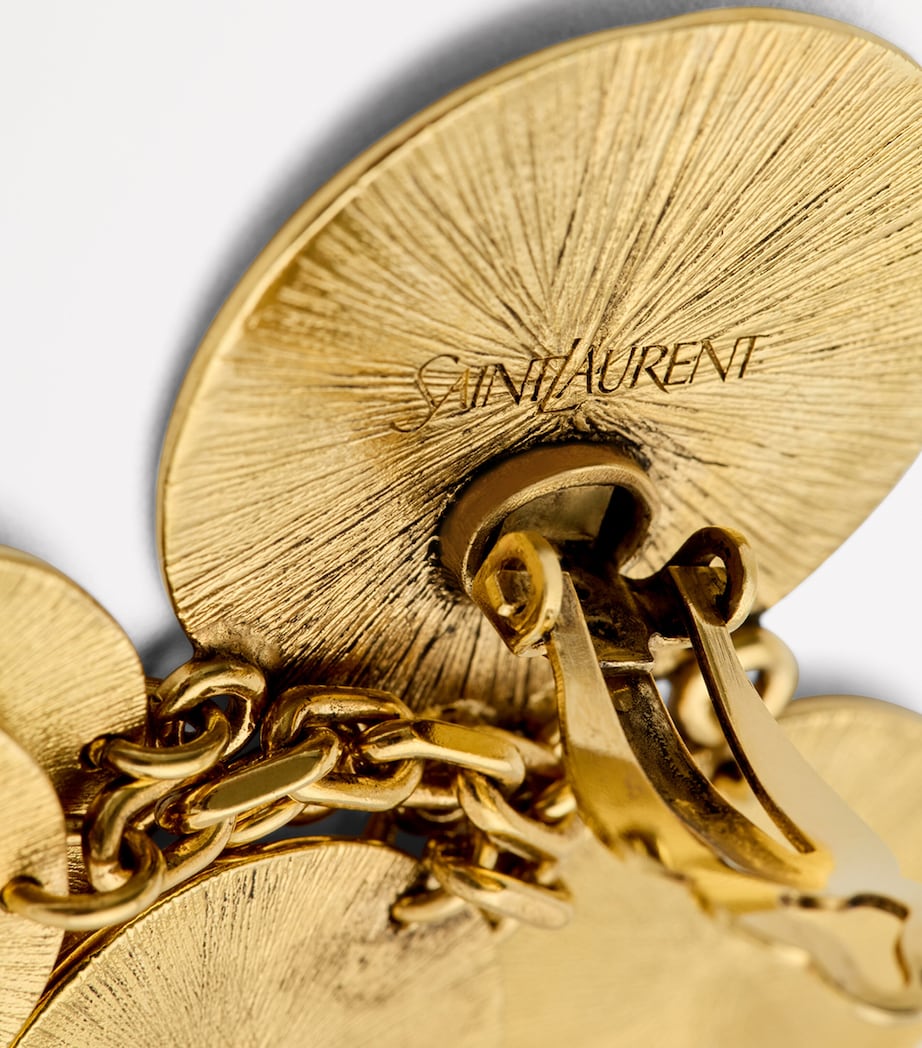 Saint Laurent medallion chandelier clip-on earrings, UK version