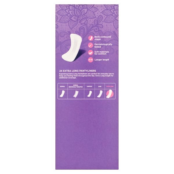 Superdrug Extra Long Pantyliners x 24 GOODS Superdrug   