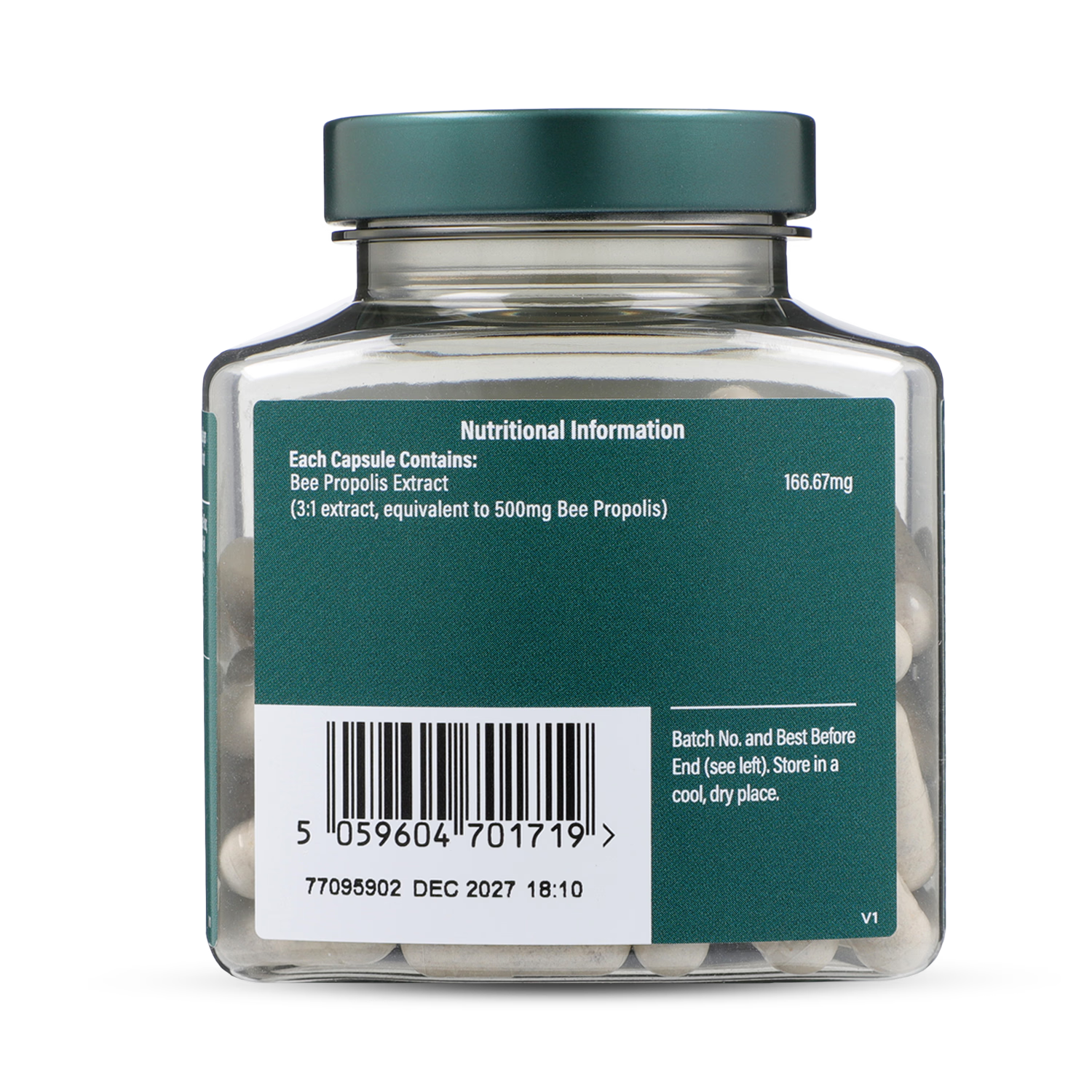 Holland & Barrett Bee Propolis 500mg 90 Capsules, UK version