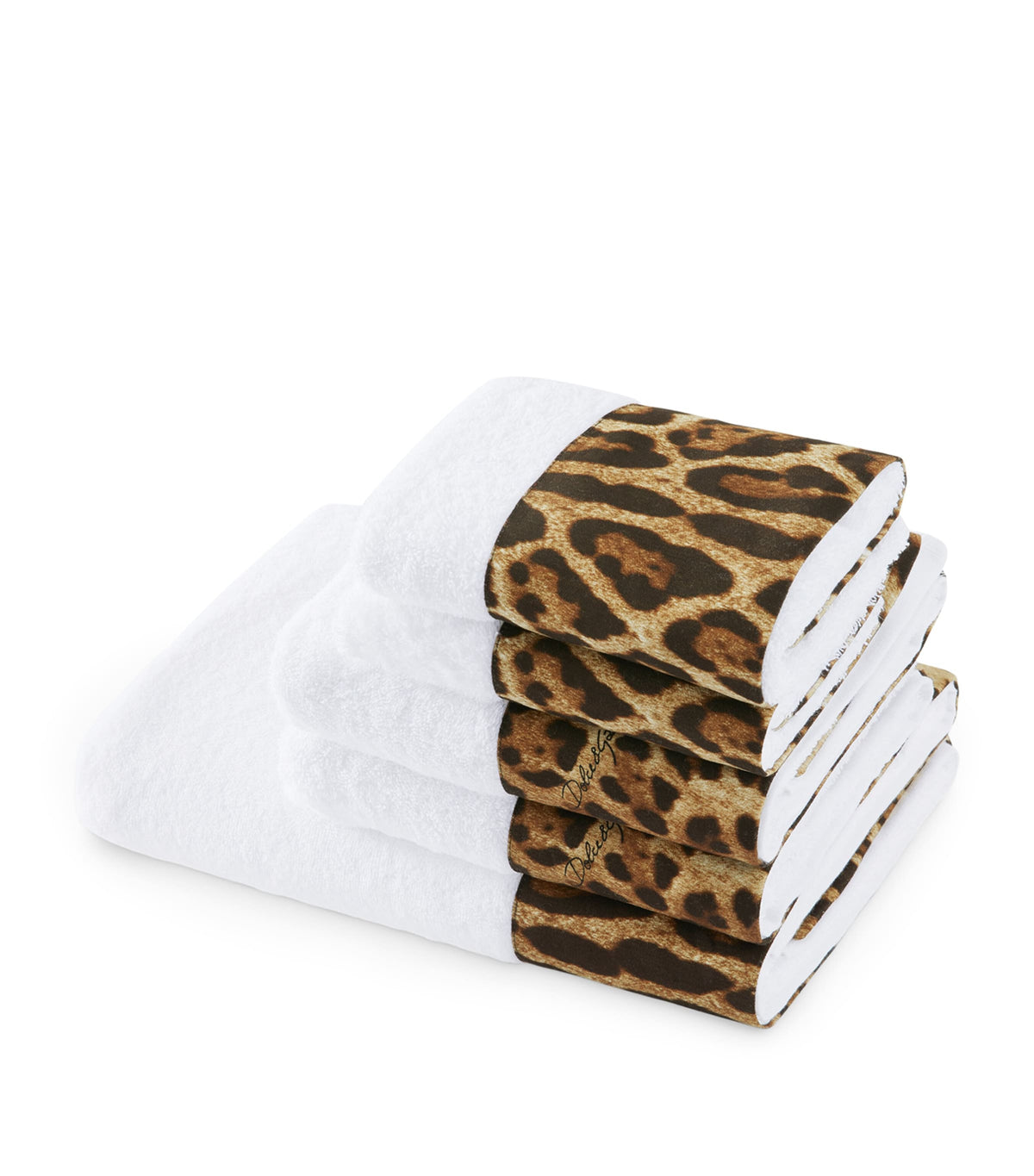 Dolce&Gabbana Leopardo bath towel set of 5 - British product