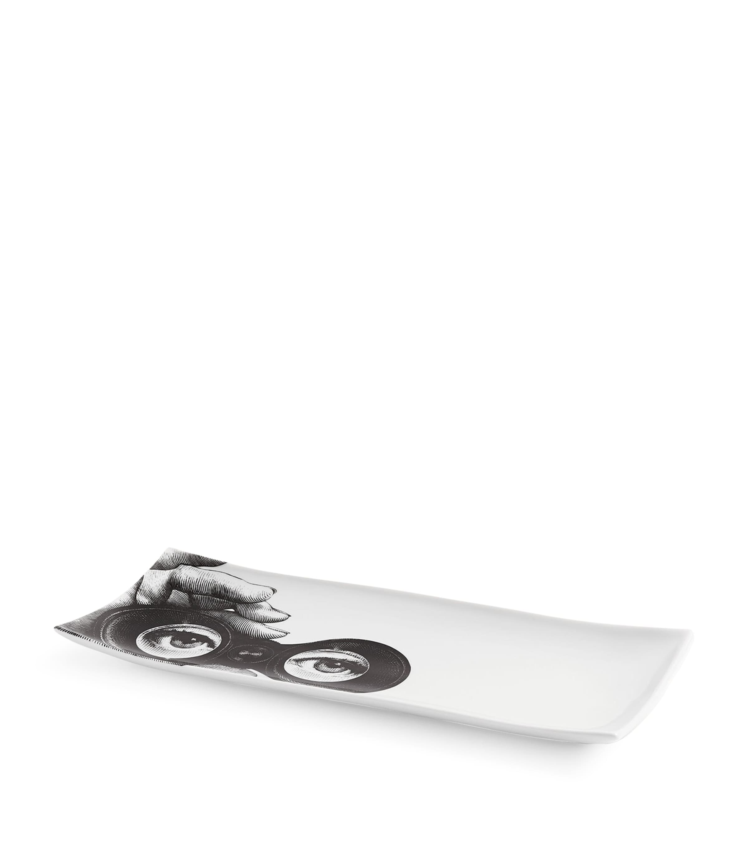 Fornasetti Occhi rectangular porcelain tray 38cm x 14cm - British product