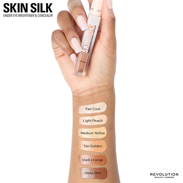 Revolution Skin Silk Under Eye Brightener Dark Orange, imported from the UK