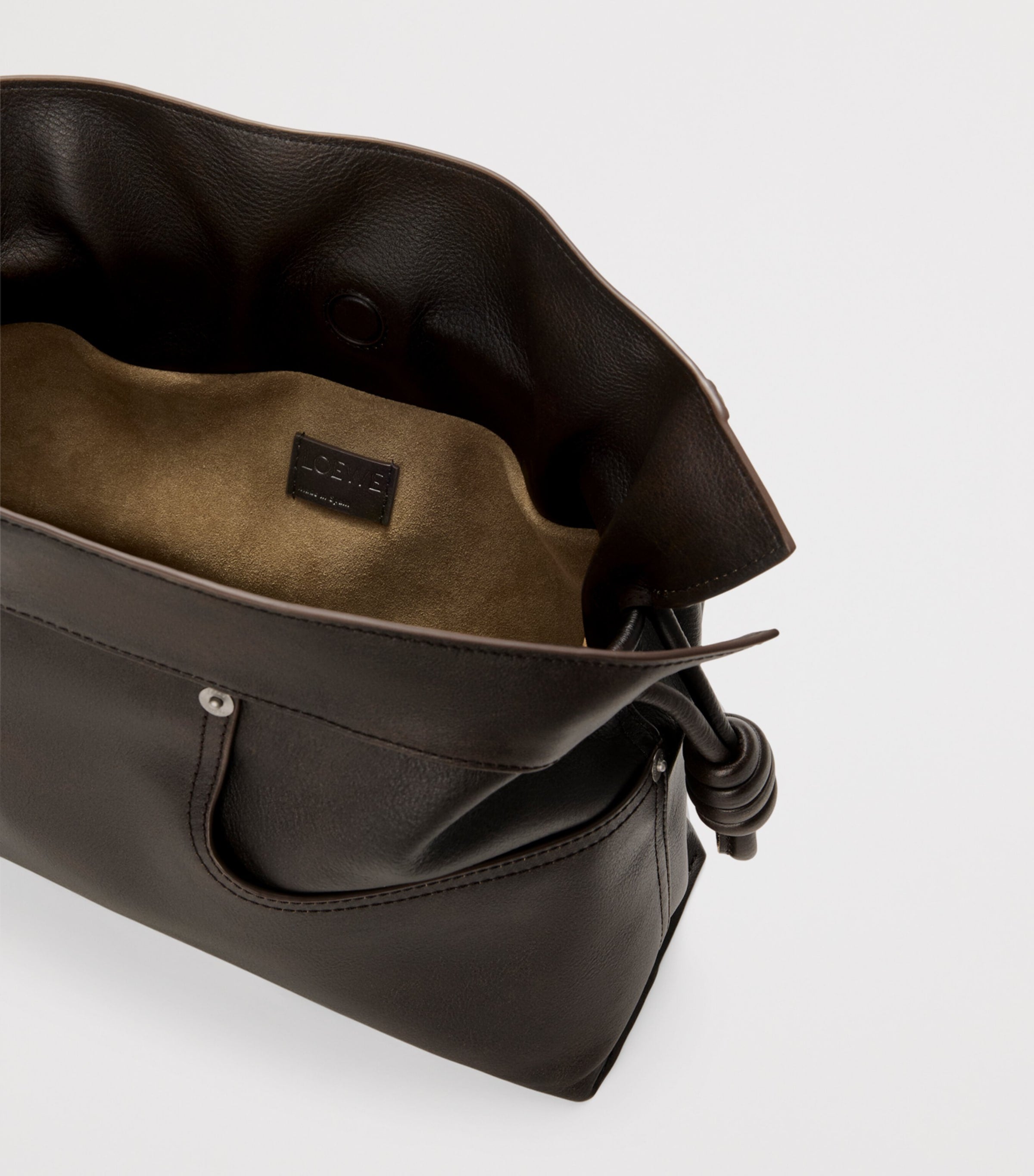 LOEWE Flamenco clutch bag calfskin denim style, UK version