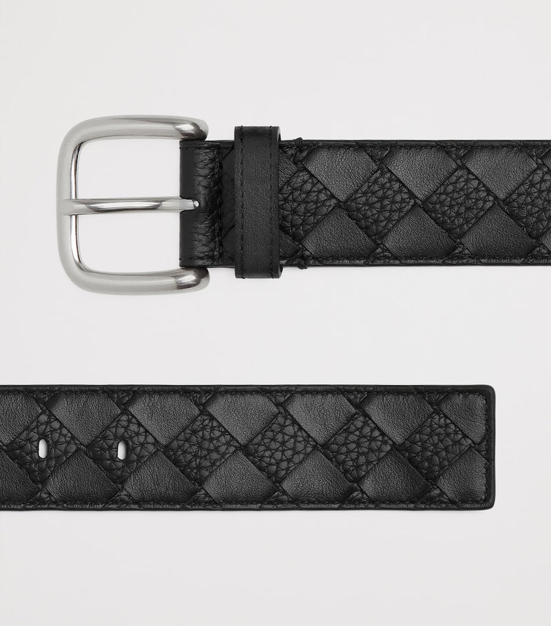 Bottega Veneta Intrecciato belt grained leather, UK version