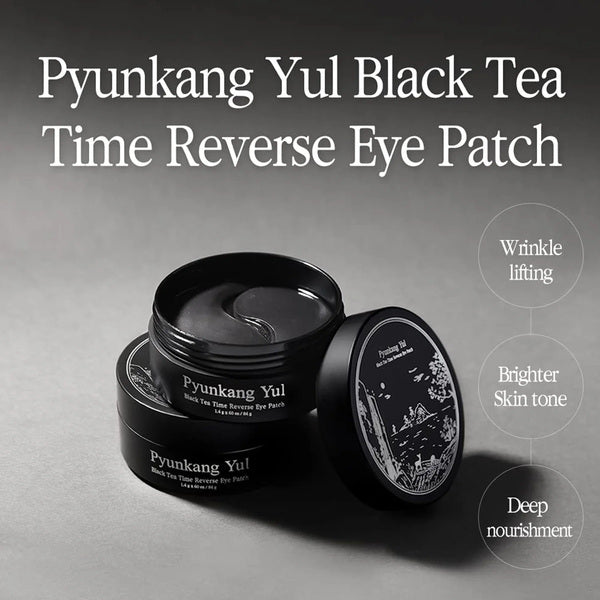 Pyunkang Yul Black Tea Time Reverse eye patches 60ea, imported from the UK