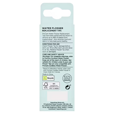 Superdrug ProCare Wasserflosser Ersatzspitzen Bürstenköpfe x 2