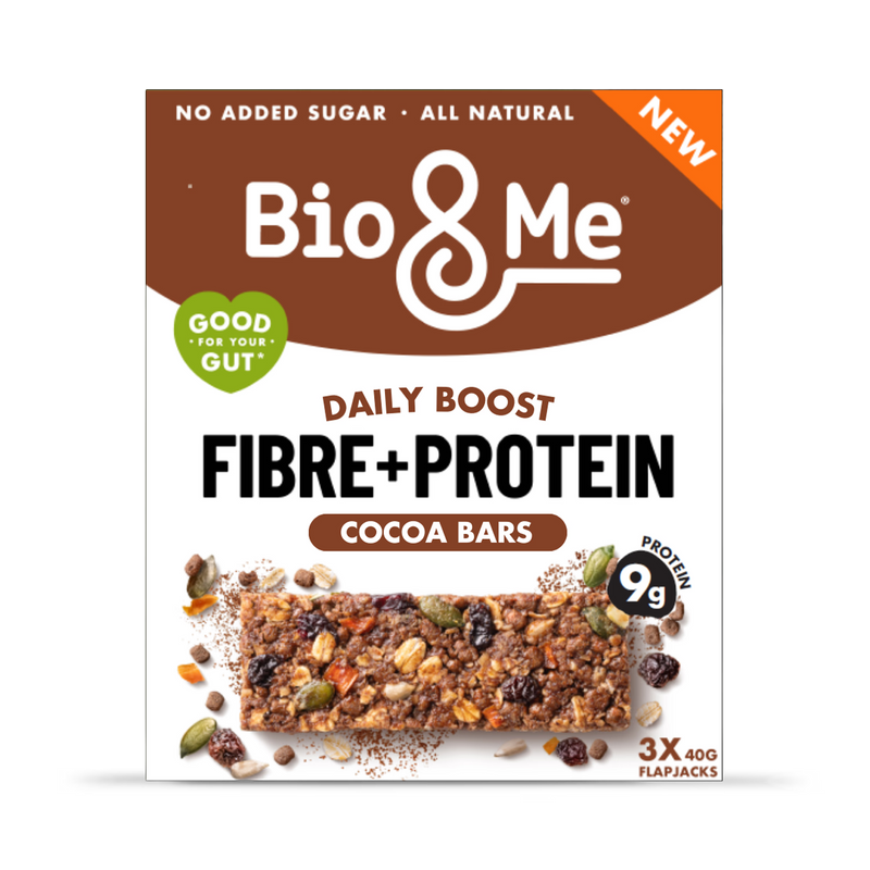 Bio&Me cocoa oat protein bars 3x40g, imported from the UK