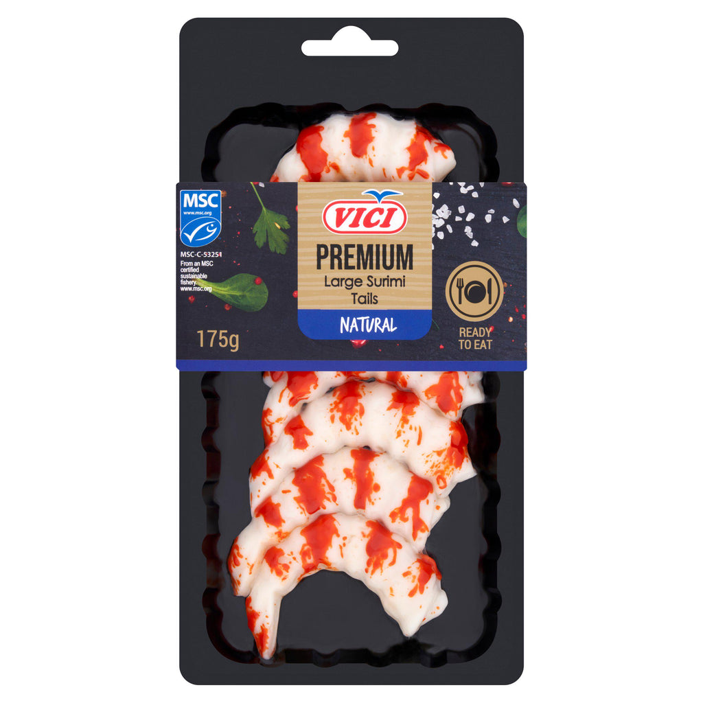 Vici Premium Natural Large MSC Surimi Tails 175g (Ready to Eat)