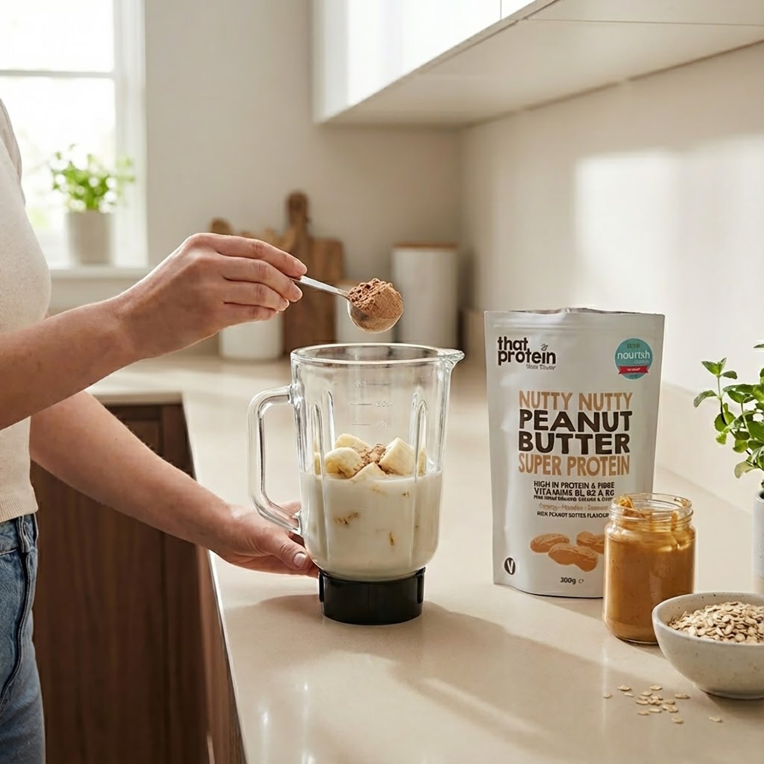 Nutty Nutty peanut butter protein powder 300g, imported from the UK