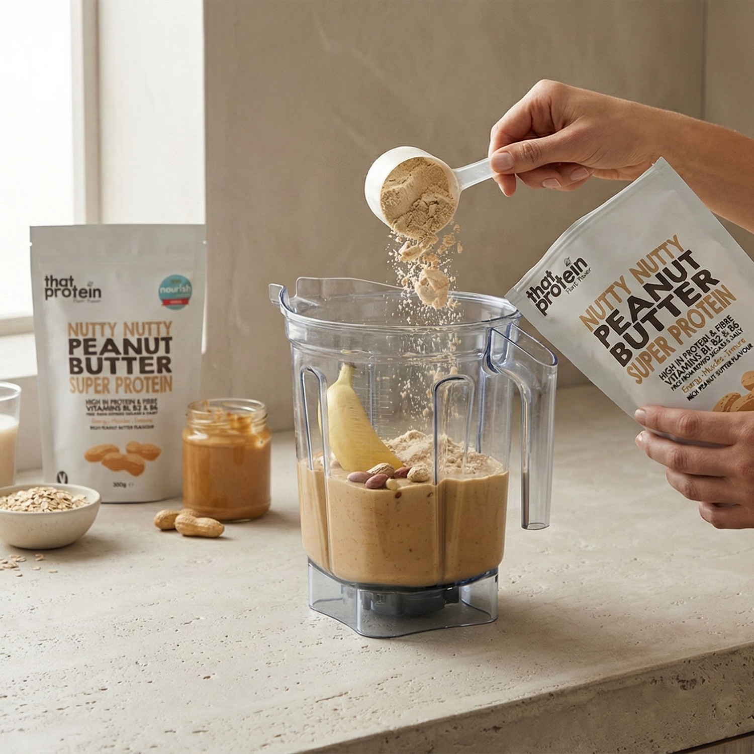 Nutty Nutty peanut butter protein powder 300g, imported from the UK