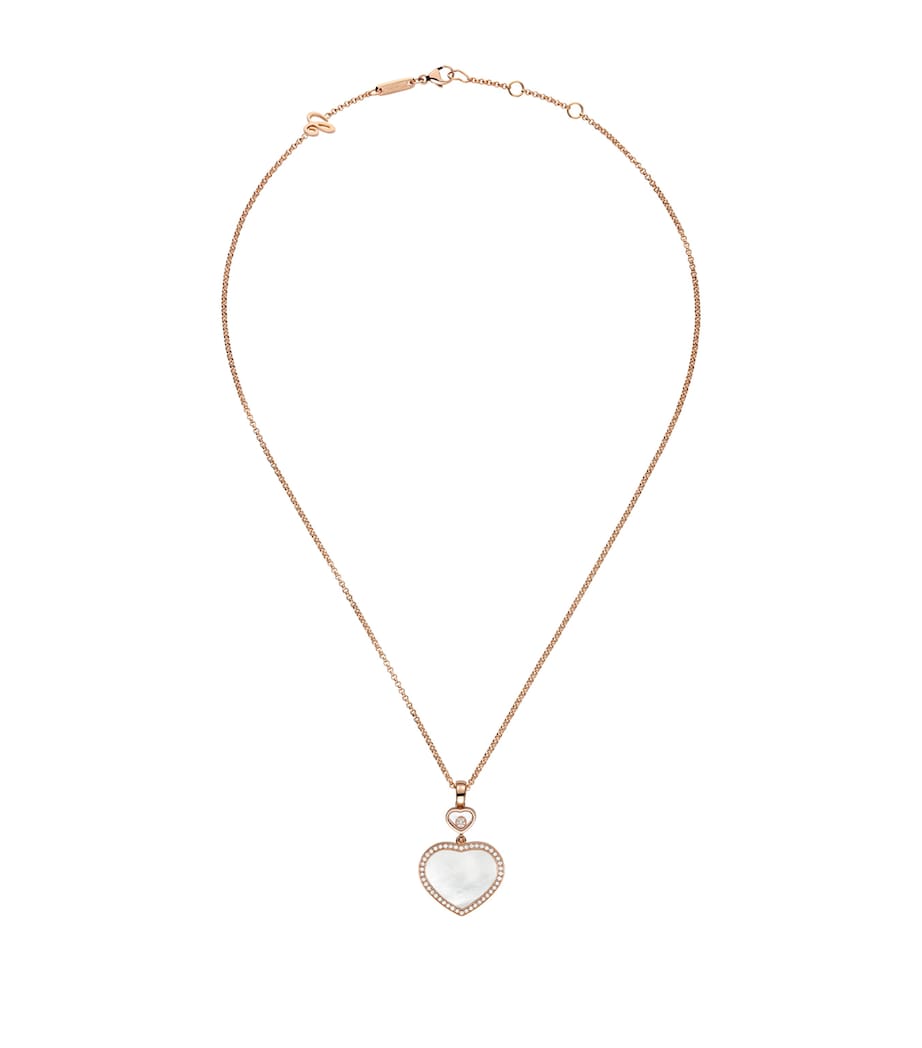 Chopard Happy Hearts rose gold diamond pendant, imported from the UK