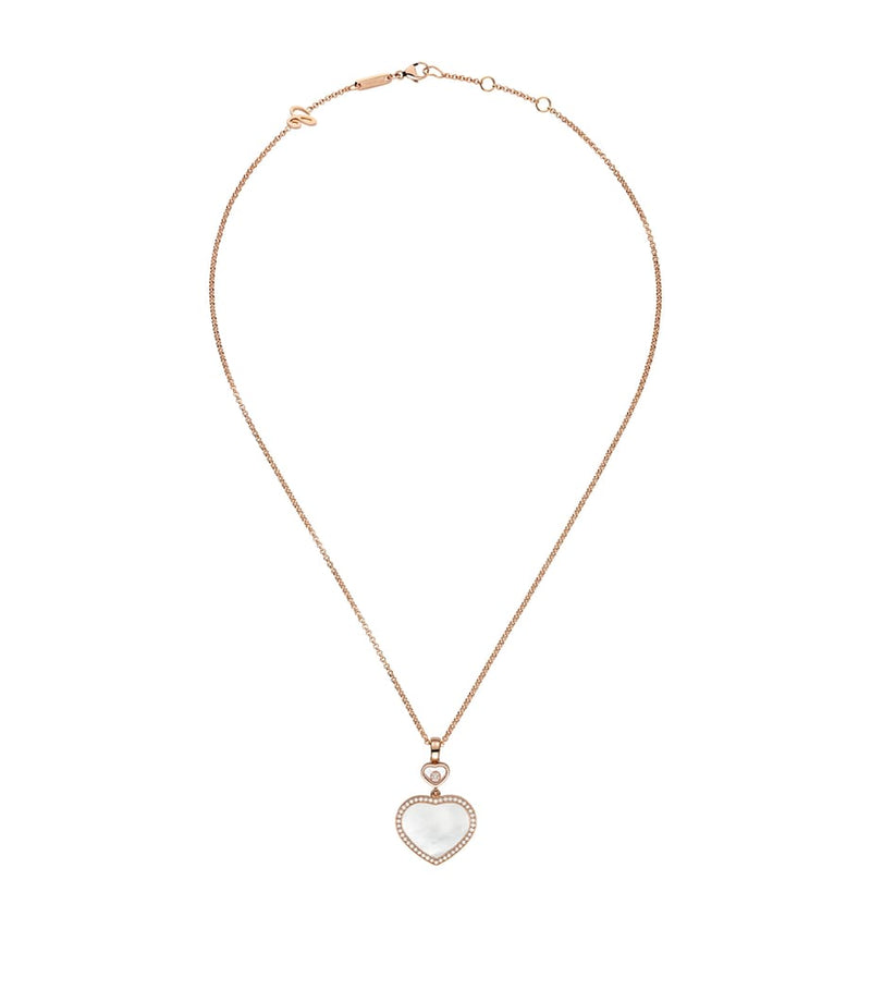Chopard Happy Hearts rose gold diamond pendant, imported from the UK