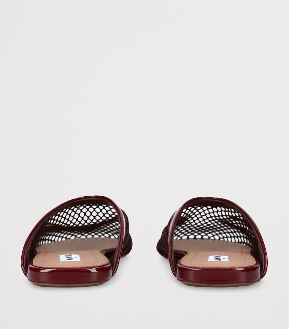 Alaïa Fishnet Mules flat shoes with mesh upper - British product