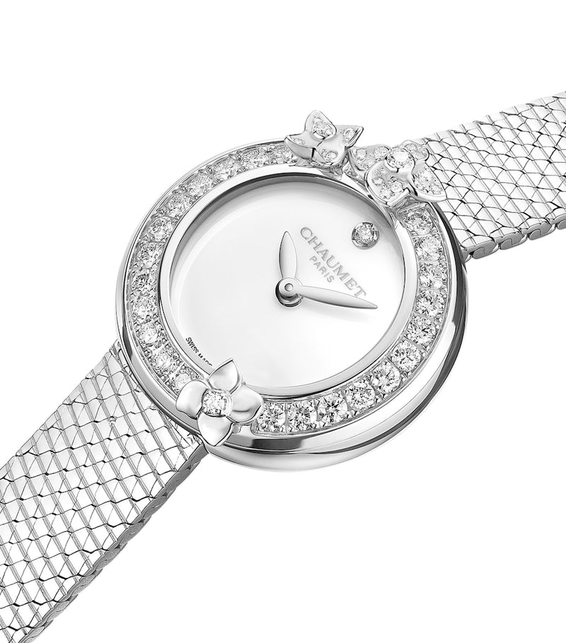 Chaumet Hortensia watch stainless steel diamond 22.4mm, imported from the UK
