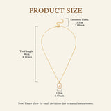 Livingandhome gold letter J pendant necklace 46cm (British brand)