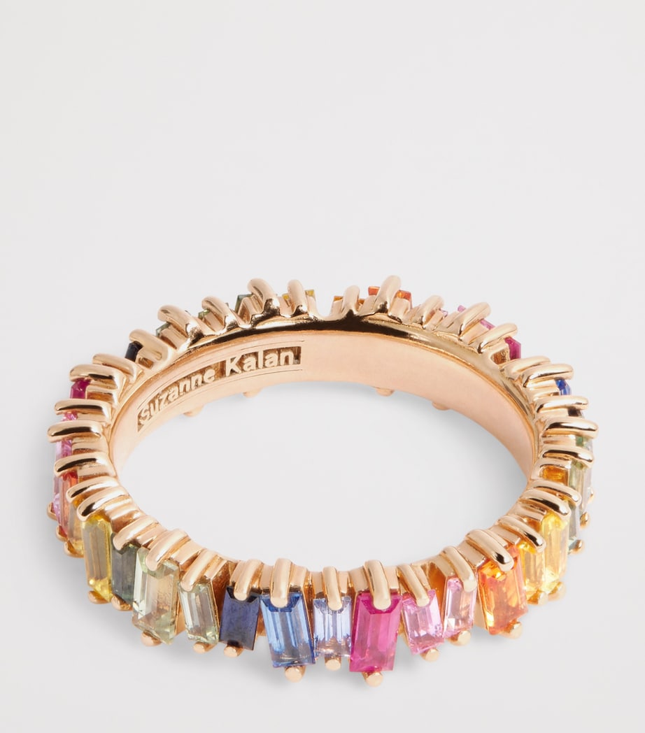 Suzanne Kalan Bold eternity ring with rainbow sapphires, UK version