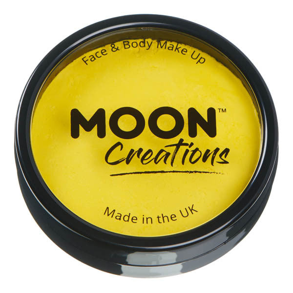 Moon Creations face paint cake pot bright yellow, imported from the UK