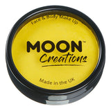 Moon Creations face paint cake pot bright yellow, imported from the UK