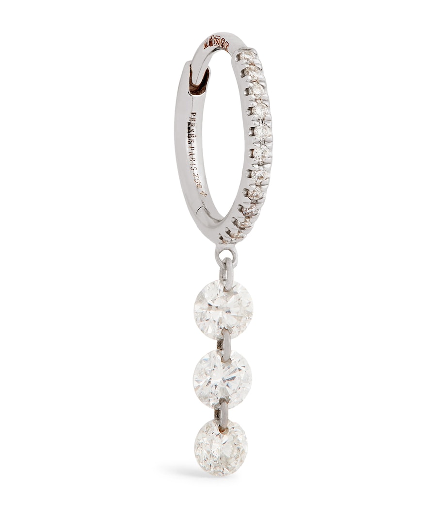 Persée white gold diamond Danaé hoop earring, UK version