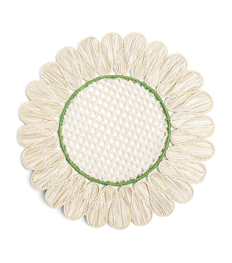 Harrods rattan placemat daisy design 37cm (British brand)