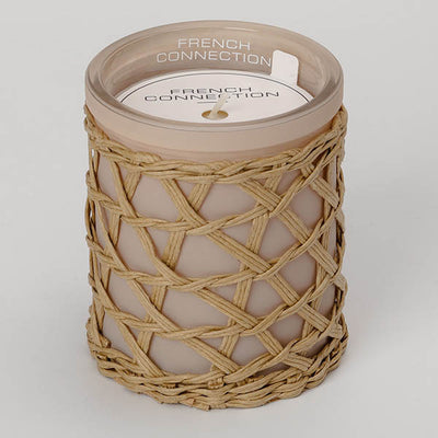 Superdrug French Connection Woven Detail Stone Bergamot & Jasmine Candle 200g- Buy online at McGrocer